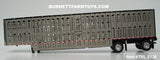 Item #TRL 2126 Silver Sided Black Trim Spread Axle Wilson Silver Star Livestock Trailer - 1/64 Scale – DCP by First Gear
