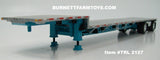 Item #TRL 2127 Silver Deck Turquoise Frame Spread Axle Transcraft Eagle Stepdeck Trailer - 1/64 Scale – DCP by First Gear