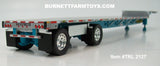 Item #TRL 2127 Silver Deck Turquoise Frame Spread Axle Transcraft Eagle Stepdeck Trailer - 1/64 Scale – DCP by First Gear