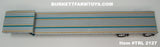 Item #TRL 2127 Silver Deck Turquoise Frame Spread Axle Transcraft Eagle Stepdeck Trailer - 1/64 Scale – DCP by First Gear
