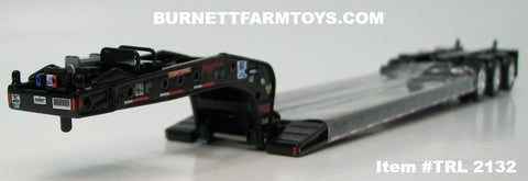 Item #TRL 2132 Black Tri-Axle Heavy Haul Fontaine Magnitude Lowboy Trailer with Detachable Neck - 1/64 Scale – DCP by First Gear
