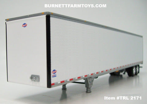 Item #TRL 2171 White Silver Trim Tandem Axle Utility 4000D-X Dry Goods Van Trailer - 1/64 Scale – DCP by First Gear