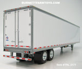 Item #TRL 2171 White Silver Trim Tandem Axle Utility 4000D-X Dry Goods Van Trailer - 1/64 Scale – DCP by First Gear