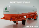 Item #TRL 2179 White Orange Tandem Axle Mississippi LPG Anhydrous Ammonia Tanker Trailer - 1/64 Scale – DCP by First Gear