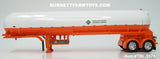 Item #TRL 2179 White Orange Tandem Axle Mississippi LPG Anhydrous Ammonia Tanker Trailer - 1/64 Scale – DCP by First Gear