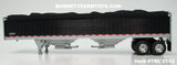 Item #TRL 2193 Black High Sided Black Tarp Silver Frame Tandem Axle Wilson 43-foot Pacesetter Hopper Bottom Grain Trailer - 1/64 Scale – DCP by First Gear
