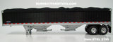 Item #TRL 2195 Black High Sided Black Tarp Silver Frame Tandem Axle Wilson Pacesetter Hopper Bottom Grain Trailer - 1/64 Scale – DCP by First Gear