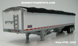 Item #TRL 2202 White High Sided Black Tarp Silver Frame Tandem Axle Wilson 43-foot Pacesetter Hopper Bottom Grain Trailer - 1/64 Scale – DCP by First Gear