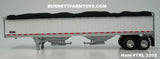 Item #TRL 2202 White High Sided Black Tarp Silver Frame Tandem Axle Wilson 43-foot Pacesetter Hopper Bottom Grain Trailer - 1/64 Scale – DCP by First Gear