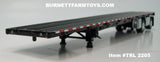 Item #TRL 2205 Black Deck Black Frame Spread Axle Wilson Roadbrute 53-foot Flatbed Trailer - 1/64 Scale – DCP by First Gear