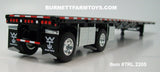 Item #TRL 2205 Black Deck Black Frame Spread Axle Wilson Roadbrute 53-foot Flatbed Trailer - 1/64 Scale – DCP by First Gear