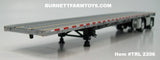 Item #TRL 2206 Silver Deck Black Frame Spread Axle Wilson Roadbrute 53-foot Flatbed Trailer - 1/64 Scale – DCP by First Gear