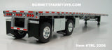 Item #TRL 2206 Silver Deck Black Frame Spread Axle Wilson Roadbrute 53-foot Flatbed Trailer - 1/64 Scale – DCP by First Gear