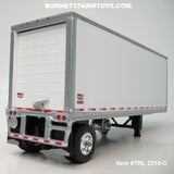 Item #TRL 2210-C White Silver Trim Black Frame Single Axle Wabash DuraPlate Carrier Refrigerated Pup Trailer - 1/64 Scale – DCP by First Gear