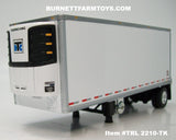 Item #TRL 2210-TK White Silver Trim Black Frame Single Axle Wabash DuraPlate Thermo King Refrigerated Pup Trailer - 1/64 Scale – DCP by First Gear