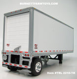 Item #TRL 2210-TK White Silver Trim Black Frame Single Axle Wabash DuraPlate Thermo King Refrigerated Pup Trailer - 1/64 Scale – DCP by First Gear