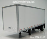 Item #TRL 2210-V White Silver Trim Black Frame Single Axle Wabash DuraPlate Van Pup Trailer - 1/64 Scale – DCP by First Gear