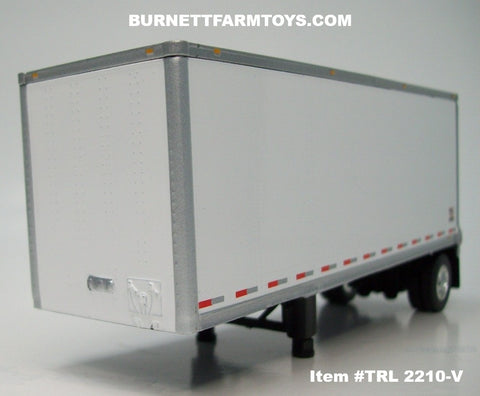 Item #TRL 2210-V White Silver Trim Black Frame Single Axle Wabash DuraPlate Van Pup Trailer - 1/64 Scale – DCP by First Gear