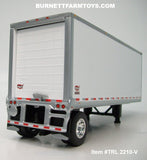Item #TRL 2210-V White Silver Trim Black Frame Single Axle Wabash DuraPlate Van Pup Trailer - 1/64 Scale – DCP by First Gear