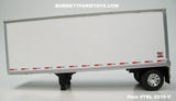 Item #TRL 2210-V White Silver Trim Black Frame Single Axle Wabash DuraPlate Van Pup Trailer - 1/64 Scale – DCP by First Gear