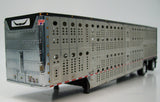 Item #TRL 2227 Silver Black Trim Spread Axle Wilson Silver Star Livestock Trailer - 1/64 Scale – DCP by First Gear