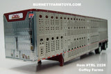 Item #TRL 2228 Coffey Farms Silver Burgundy Trim Spread Axle Wilson Silver Star Livestock Trailer - 1/64 Scale – DCP by First Gear