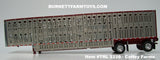Item #TRL 2228 Coffey Farms Silver Burgundy Trim Spread Axle Wilson Silver Star Livestock Trailer - 1/64 Scale – DCP by First Gear