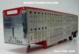 Item #TRL 2229 Silver Sided Red Trim Spread Axle Wilson Silver Star Livestock Trailer - 1/64 Scale – DCP by First Gear