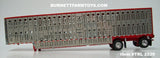 Item #TRL 2229 Silver Sided Red Trim Spread Axle Wilson Silver Star Livestock Trailer - 1/64 Scale – DCP by First Gear