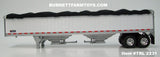 Item #TRL 2231 White High Sided Black Tarp Silver Frame Tandem Axle Wilson Pacesetter Hopper Bottom Grain Trailer - 1/64 Scale – DCP by First Gear