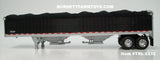 Item #TRL 2232 Black High Sided Black Tarp Silver Frame Tandem Axle Wilson Pacesetter Hopper Bottom Grain Trailer - 1/64 Scale – DCP by First Gear