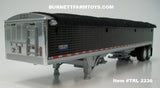 Item #TRL 2236 Black Sided Black Tarp Silver Frame Tandem Axle Wilson 43-foot Pacesetter Hopper Bottom Grain Trailer - 1/64 Scale – DCP by First Gear