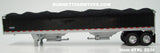 Item #TRL 2236 Black Sided Black Tarp Silver Frame Tandem Axle Wilson 43-foot Pacesetter Hopper Bottom Grain Trailer - 1/64 Scale – DCP by First Gear