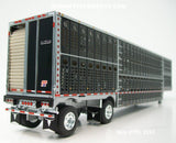 Item #TRL 2243 Black Sided Silver Trim Spread Axle Wilson Silver Star Livestock Trailer - 1/64 Scale – DCP by First Gear