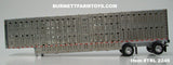 Item #TRL 2245 Silver Spread Axle Wilson Silver Star Livestock Trailer - 1/64 Scale – DCP by First Gear