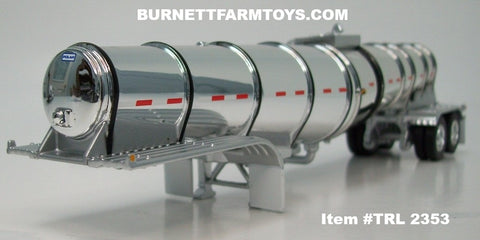 Item #TRL 2353 Chrome Black Bands Tandem Axle Polar Deep Drop Tanker Trailer - 1/64 Scale – DCP by First Gear