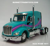 Item #CAB 1611 Turquoise Pink Purple Peterbilt 379 72-inch Mid Roof Sleeper - 1/64 Scale – DCP by First Gear