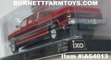 Item #iA64013 Red Burgundy Silver Outline 1979 Chevrolet Scottsdale K20 4-door Pickup Truck - 1/64 Scale - ixo Models