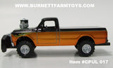 Item #CPUL 017 Burnt Orange Black Flame 1972 Chevrolet Cheyenne Four Wheel Drive Pulling Truck