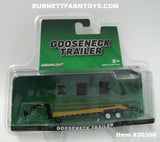 Item #30390 Black Tandem Axle Flatbed Gooseneck Trailer with Ramps - 1/64 Scale - Greenlight