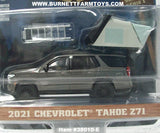 Item #38010-E Brown 2021 Chevrolet Tahoe Z71 with Modern Rooftop Tent - 1/64 Scale - Greenlight - The Great Outdoors Series 1