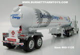 Item #60-1135 Davenport Energy White Kenworth W900L Day Cab with Tandem Axle Mississippi LPG Propane Tanker Trailer - 1/64 Scale - DCP