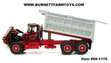 Item #60-1176 Santucci Construction Maroon Gray Red Mack R Model Dump Truck - 1/64 Scale - DCP