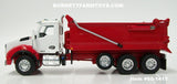 Item #60-1415 White Viper Red Kenworth T880 Tri-Axle Rogue Dump Truck - 1/64 Scale - DCP by First Gear
