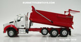 Item #60-1415 White Viper Red Kenworth T880 Tri-Axle Rogue Dump Truck - 1/64 Scale - DCP by First Gear