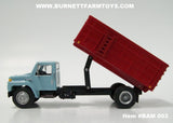 Item #BAM 003 Glacier Blue International S1954 Grain Truck with Red Bed - Bed Tilts with Hoist - 1/64 Scale - SpecCast