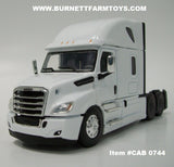 Item #CAB 0744 White Freightliner 2018 Cascadia High Roof Sleeper - 1/64 Scale - DCP