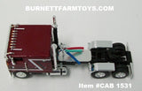 Item #CAB 1531 Burgundy White Black Stripe Peterbilt 352 COE 110-inch Sleeper - 1/64 Scale - DCP by First Gear