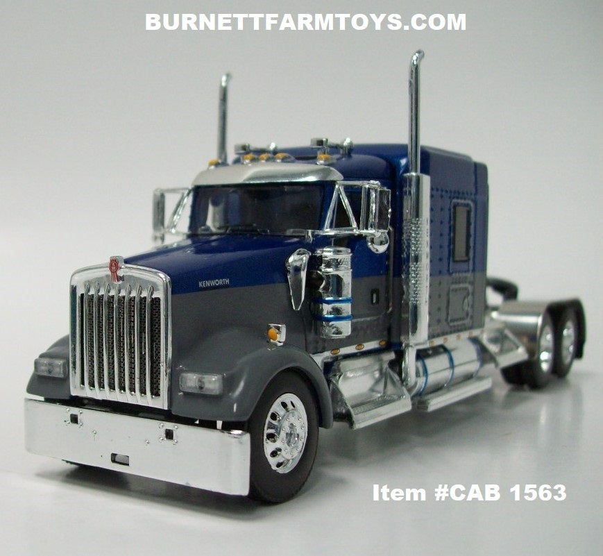 Item #CAB 1563 Blue Metallic Gray Kenworth W900L 72-inch Aerocab Sleep ...