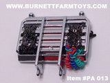 Item #PA 013 Die-Cast Promotions Chrome Metal Headache Rack with Chains and Air Lines for Semi Tractor Cab - 1/64 Scale
